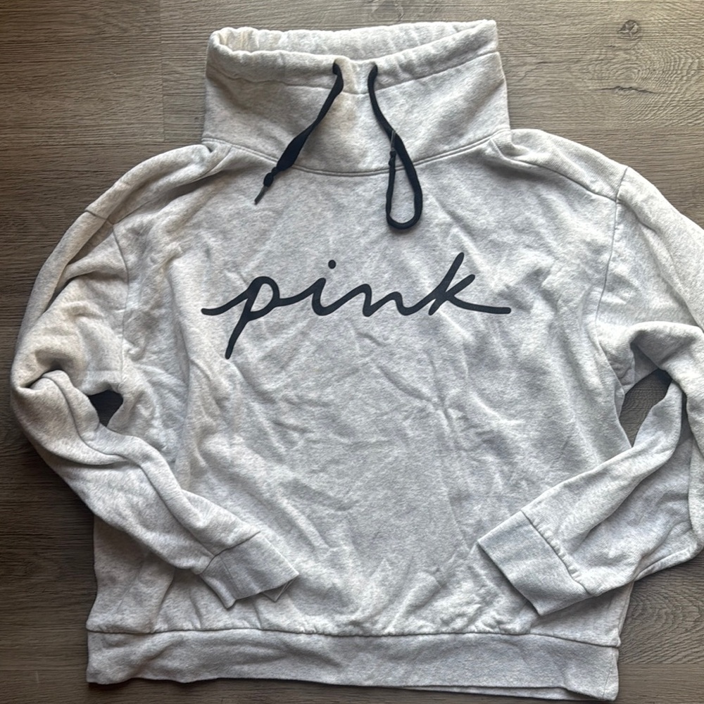 PINK Victoria's Secret Grey Women's Cowlneck Sweatshirt